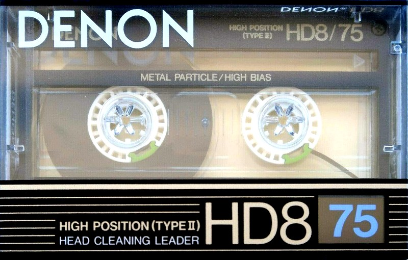 Compact Cassette Denon HD8 75 Type II Chrome 1988 Europe