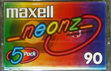 5 pack Maxell NEONZ 90 Type I Normal Europe