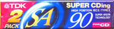 2 pack TDK Super CDing 90 Type II Chrome 1994 Japan