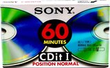 Compact Cassette Sony CDit I 60 "C-60CDIT1A" Type I Normal 1992 Europe