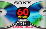 Compact Cassette Sony CDit I 60 "C-60CDIT1A" Type I Normal 1992 Europe