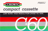 Compact Cassette Crown / Crown Radio Corporation 60 Type I Normal Switzerland
