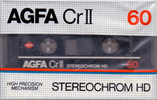 Compact Cassette AGFA Stereochrom HD 60 "Cr II" Type II Chrome 1982 Europe