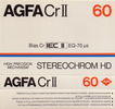 Compact Cassette AGFA Stereochrom HD 60 "Cr II" Type II Chrome 1982 Europe