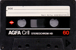 Compact Cassette AGFA Stereochrom HD 60 "Cr II" Type II Chrome 1982 Europe