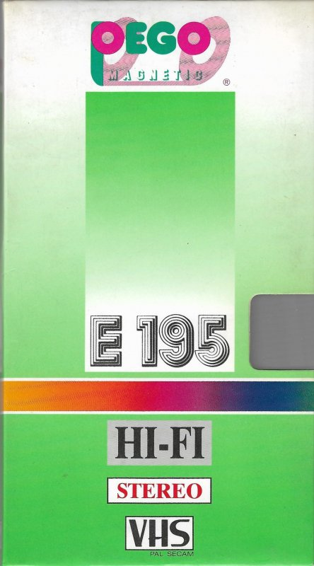 VHS, Video Home System Pego Magnetic 195 Type I Normal Slovenia