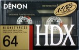 Compact Cassette Denon HD-X 64 "HD-X64P" Type II Chrome 1989 Japan