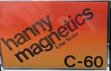Compact Cassette Hanny Magnetics 60 Type I Normal Hong Kong