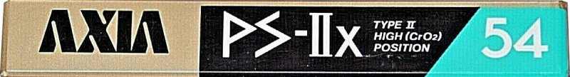 Compact Cassette AXIA PS-IIx 54 Type II Chrome 1987 Japan