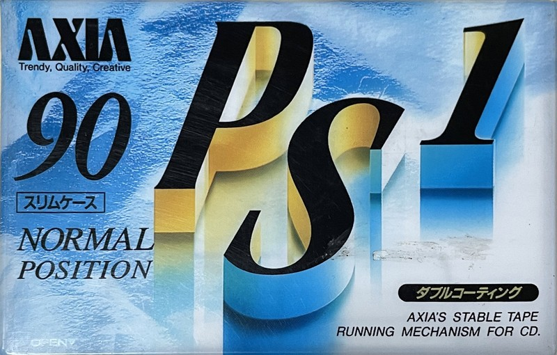 Compact Cassette AXIA PS-I / PS-1 90 "PS1F 90" Type I Normal 1993 Japan