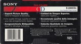 VHS, Video Home System Sony CD 240 "E-240CDc" Type I Normal 1996 Europe
