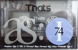 Compact Cassette Thats AS I 74 Type I Normal 1990 Europe