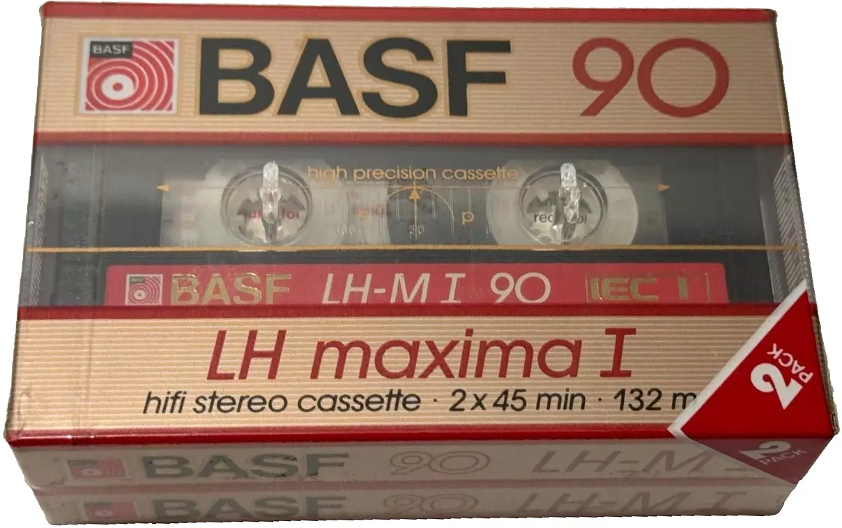 2 pack BASF LH Maxima I 90 Type I Normal 1985 Europe