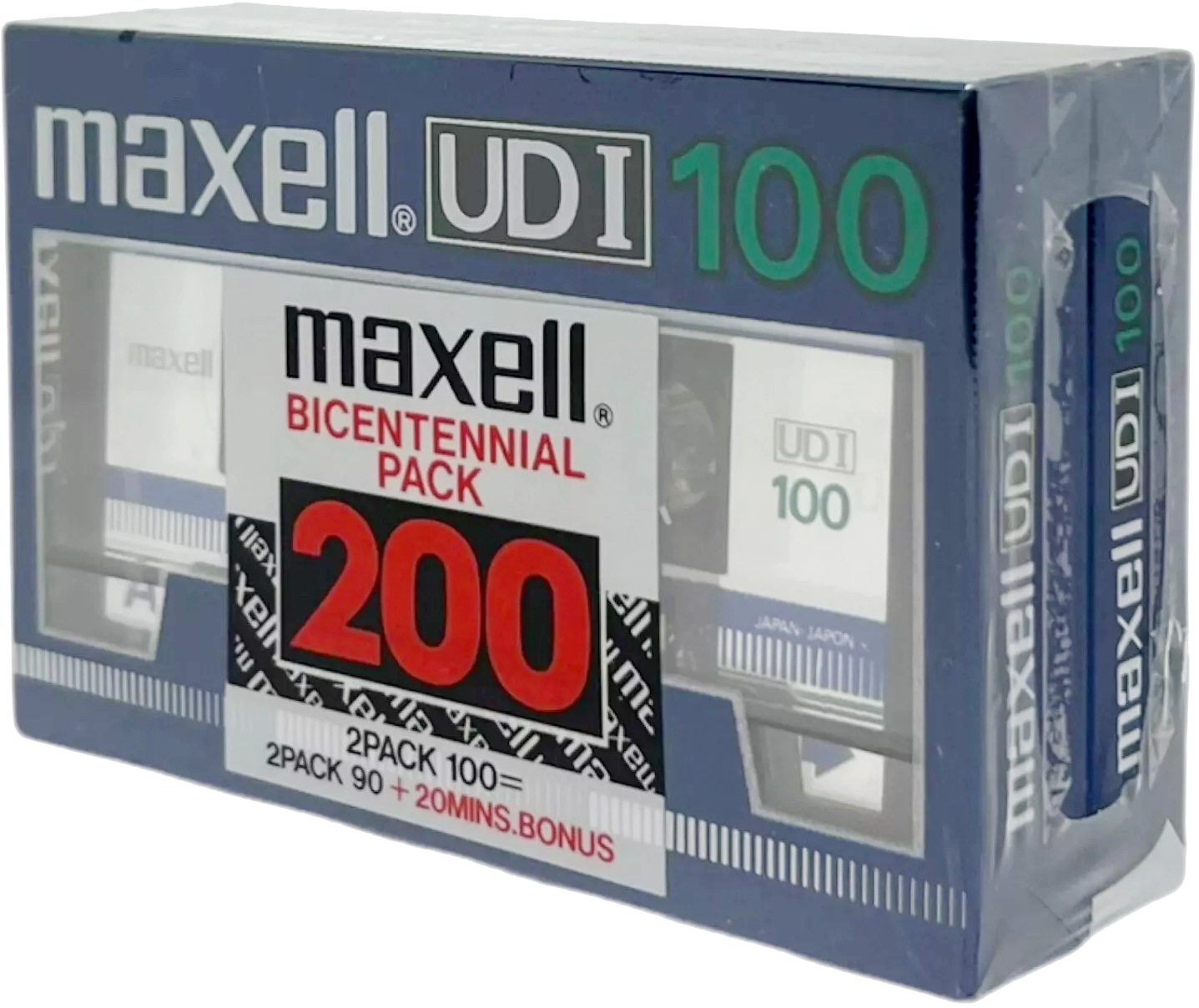 2 pack Maxell UDI / UD1 100 "Bicentennial pack 200" Type I Normal 1985 Europe