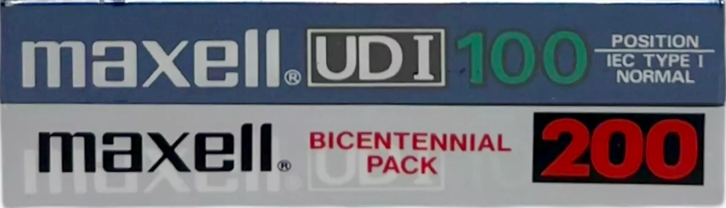 2 pack Maxell UDI / UD1 100 "Bicentennial pack 200" Type I Normal 1985 Europe