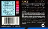 Compact Cassette RAKS SD-SX 60 Type II Chrome 1993 Europe