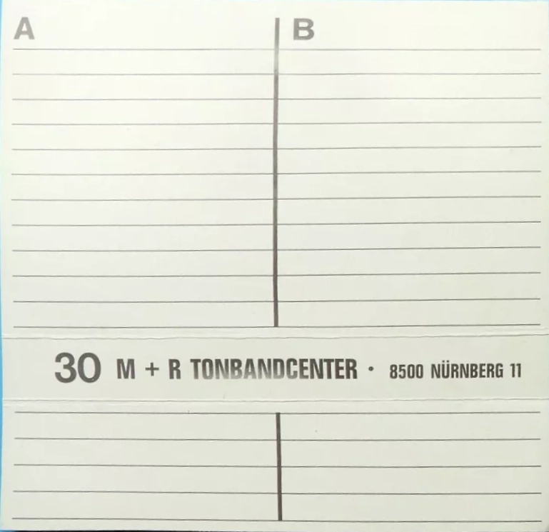 Compact Cassette M&R 30 Type I Normal 1980 Germany