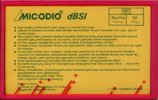 Compact Cassette Micodio dBSI 90 Type I Normal 1987 Europe