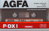 Compact Cassette AGFA F-DX I 60 Type I Normal 1987 Europe
