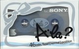 Compact Cassette Sony A-la? 46 "A-La46La" Type I Normal 1985 Japan