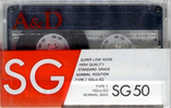 Compact Cassette A&D SG 50 Type I Normal 1989 Japan