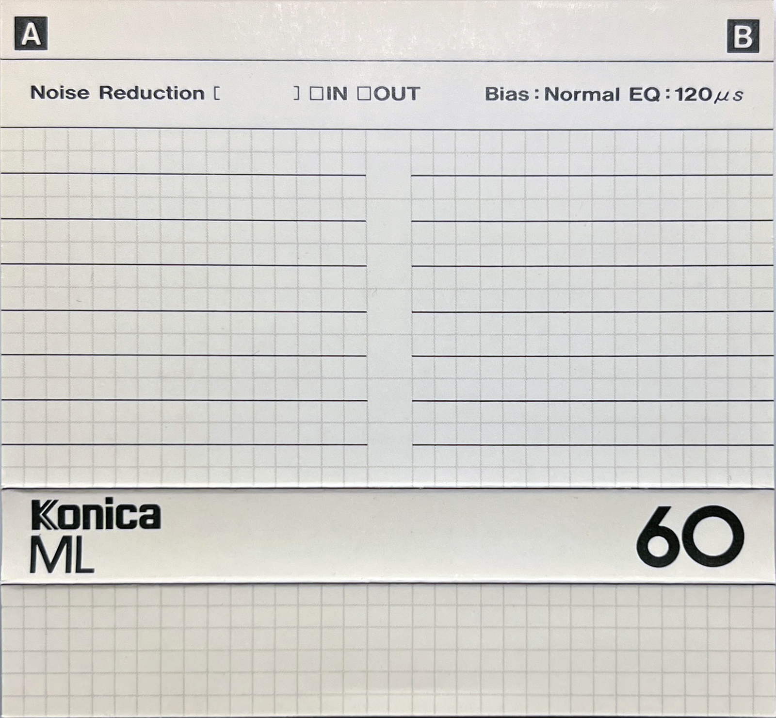Compact Cassette Konica ML 60 Type I Normal 1984 USA