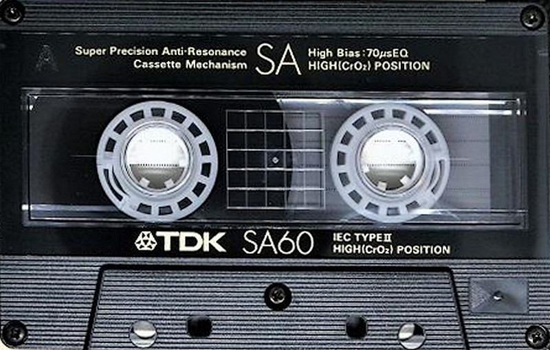Compact Cassette TDK SA 60 "SA60" Type II Chrome 1989 North America