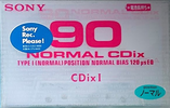 Compact Cassette Sony CDix I 90 "C-90CDX1E" Type I Normal 1997 Japan