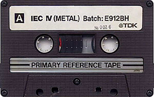 Compact Cassette TDK "Primary Reference Tape E912BH" Type IV Metal Japan