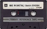 Compact Cassette TDK "Primary Reference Tape E912BH" Type IV Metal Japan