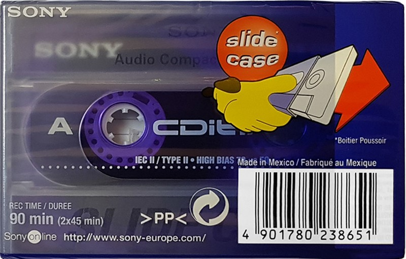 Compact Cassette Sony CDit II 90 Type II Chrome 1998 North America
