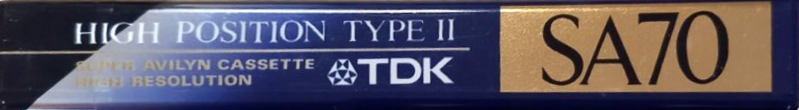 Compact Cassette TDK SA 70 "SA-70R" Type II Chrome 1992 Japan