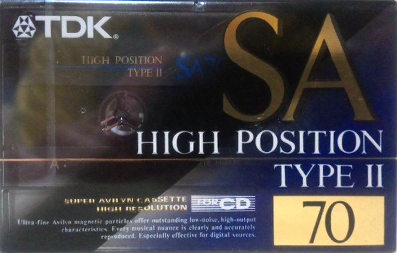 Compact Cassette TDK SA 70 "SA-70R" Type II Chrome 1992 Japan