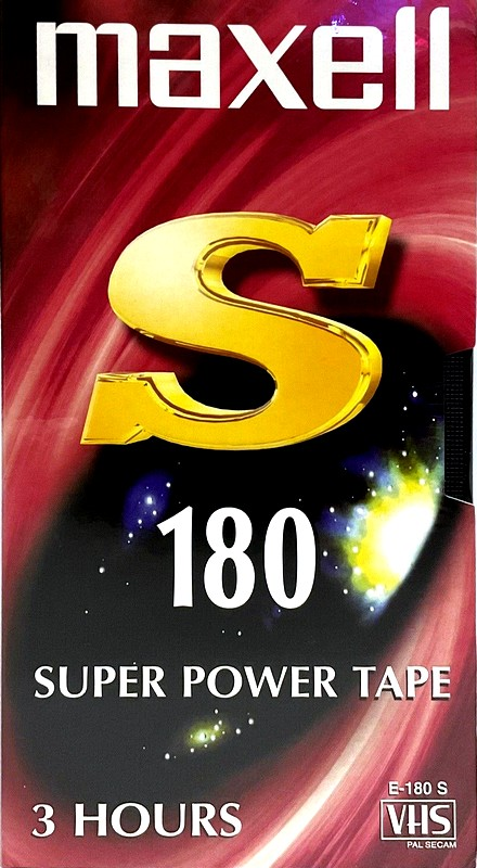VHS, Video Home System Maxell S 180 "E-180 S" Type I Normal 2002 Europe