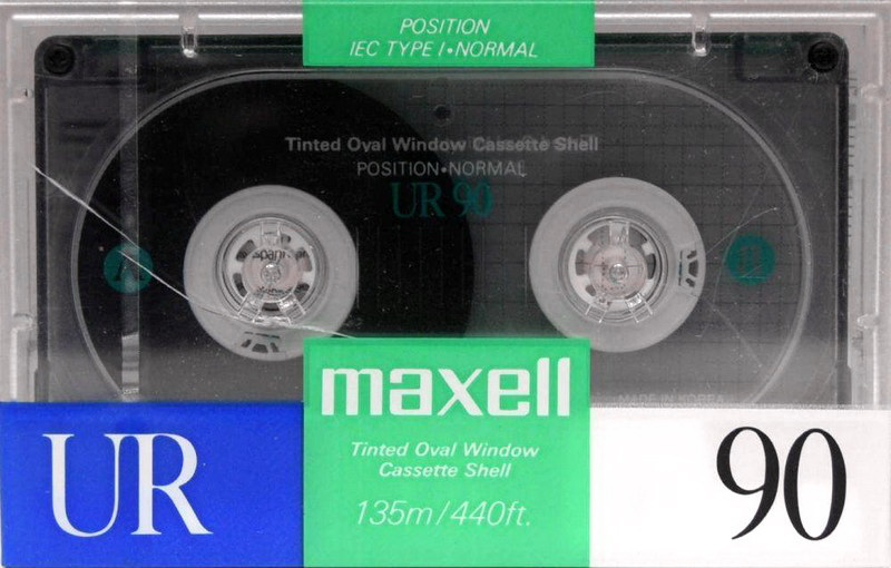 Compact Cassette Maxell UR 90 "Tinted Oval Window" Type I Normal 1988 Europe