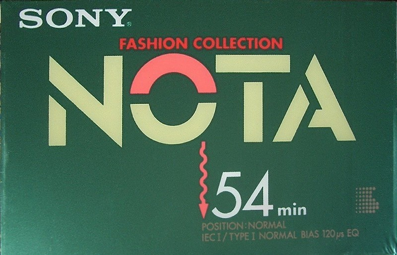 Compact Cassette Sony 54 "NOTA" Type I Normal 1988 Europe