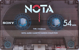 Compact Cassette Sony 54 "NOTA" Type I Normal 1988 Europe