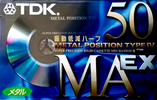 Compact Cassette TDK MAEX 50 "MAEX-50" Type IV Metal 1998 Japan