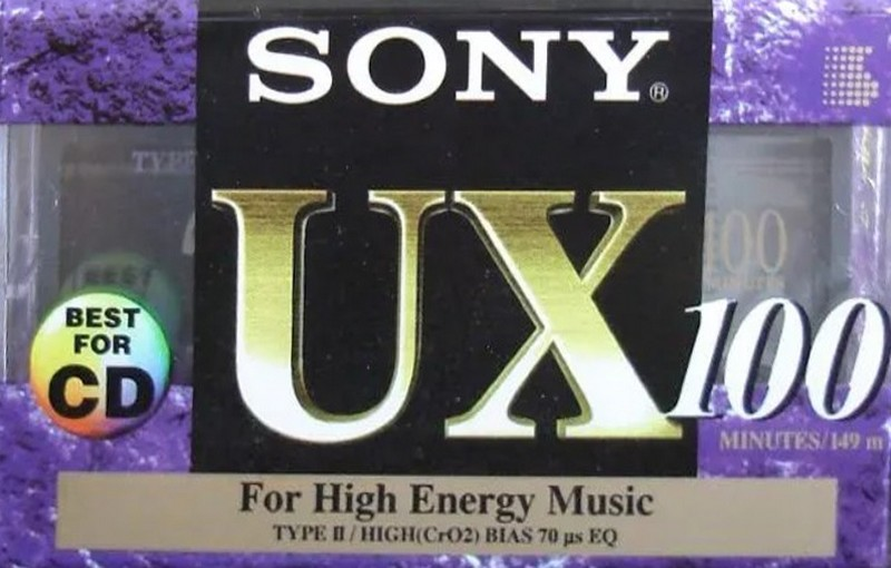 Compact Cassette Sony UX 100 Type II Chrome 1995 North America