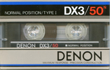Compact Cassette Denon DX3 50 Type I Normal 1983 Japan