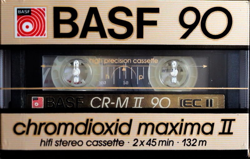 Compact Cassette BASF Chromdioxid Maxima II 90 "CR-M II" Type II Chrome 1985 North America