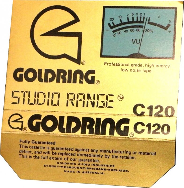 Compact Cassette Goldring Studio Range 120 Type I Normal 1978 Australia