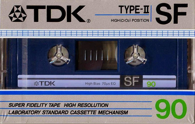 Compact Cassette TDK SF 90 Type II Chrome 1985 Australia, Europe