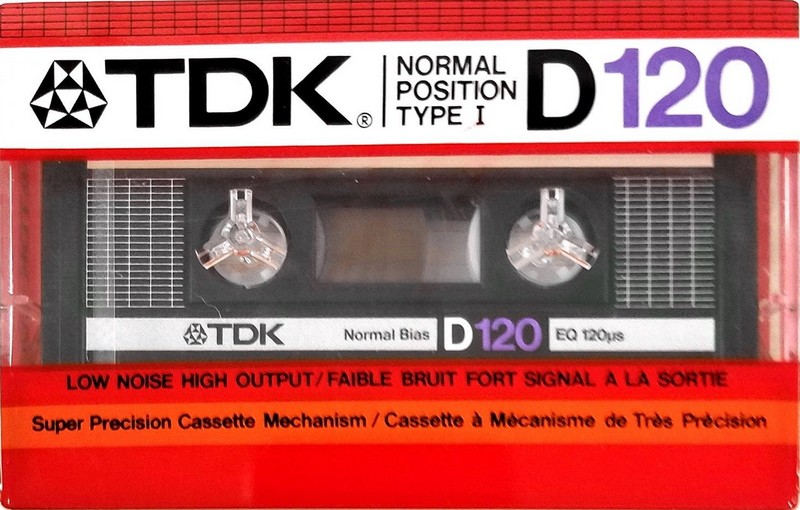 Compact Cassette TDK D 120 Type I Normal 1985 North America