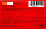 Compact Cassette TDK D 120 Type I Normal 1985 North America