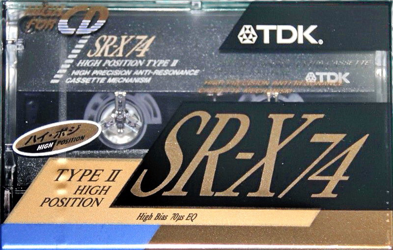 Compact Cassette TDK SR-X 74 "SR-X74M" Type II Chrome 1990 Japan