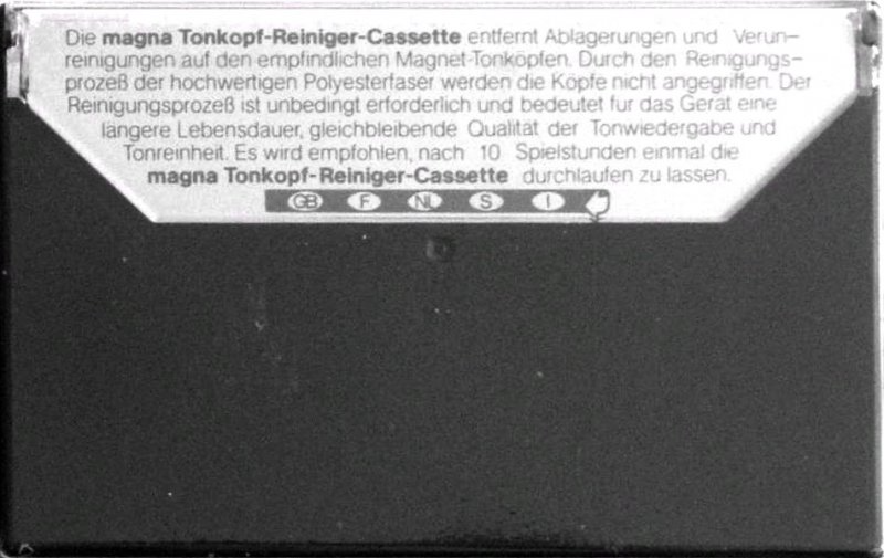 Compact Cassette Magna Cleaning Cassette 1980 Europe