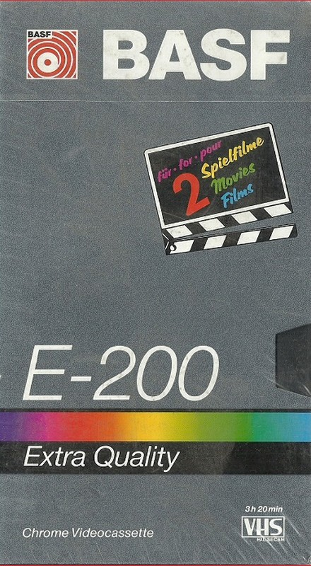 VHS, Video Home System BASF Extra Quality 200 Type II Chrome 1988 Europe