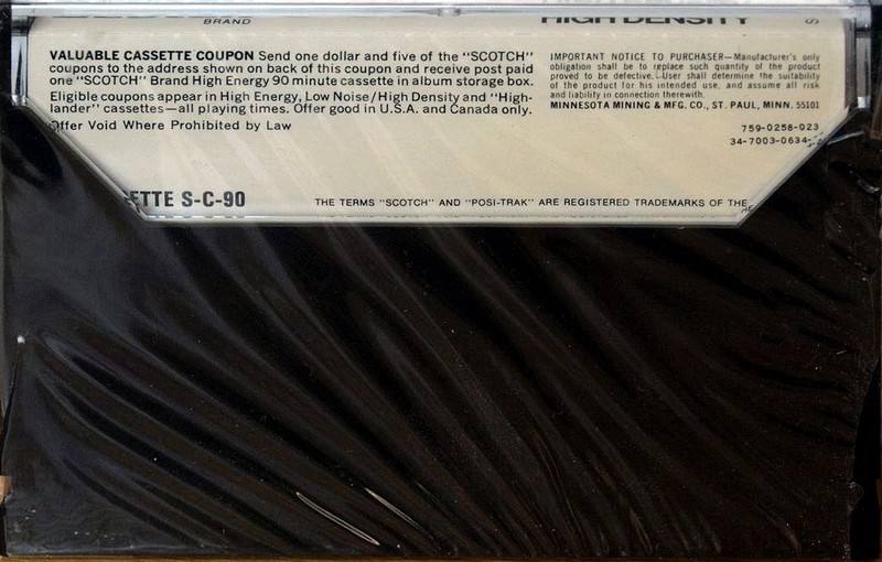 Compact Cassette Scotch 90 Type I Normal 1975 USA