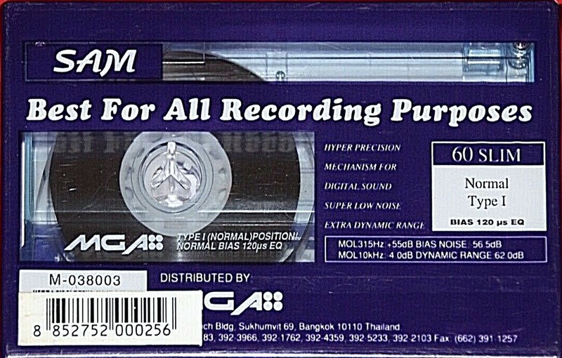 Compact Cassette MGA SAM 60 Type I Normal Thailand